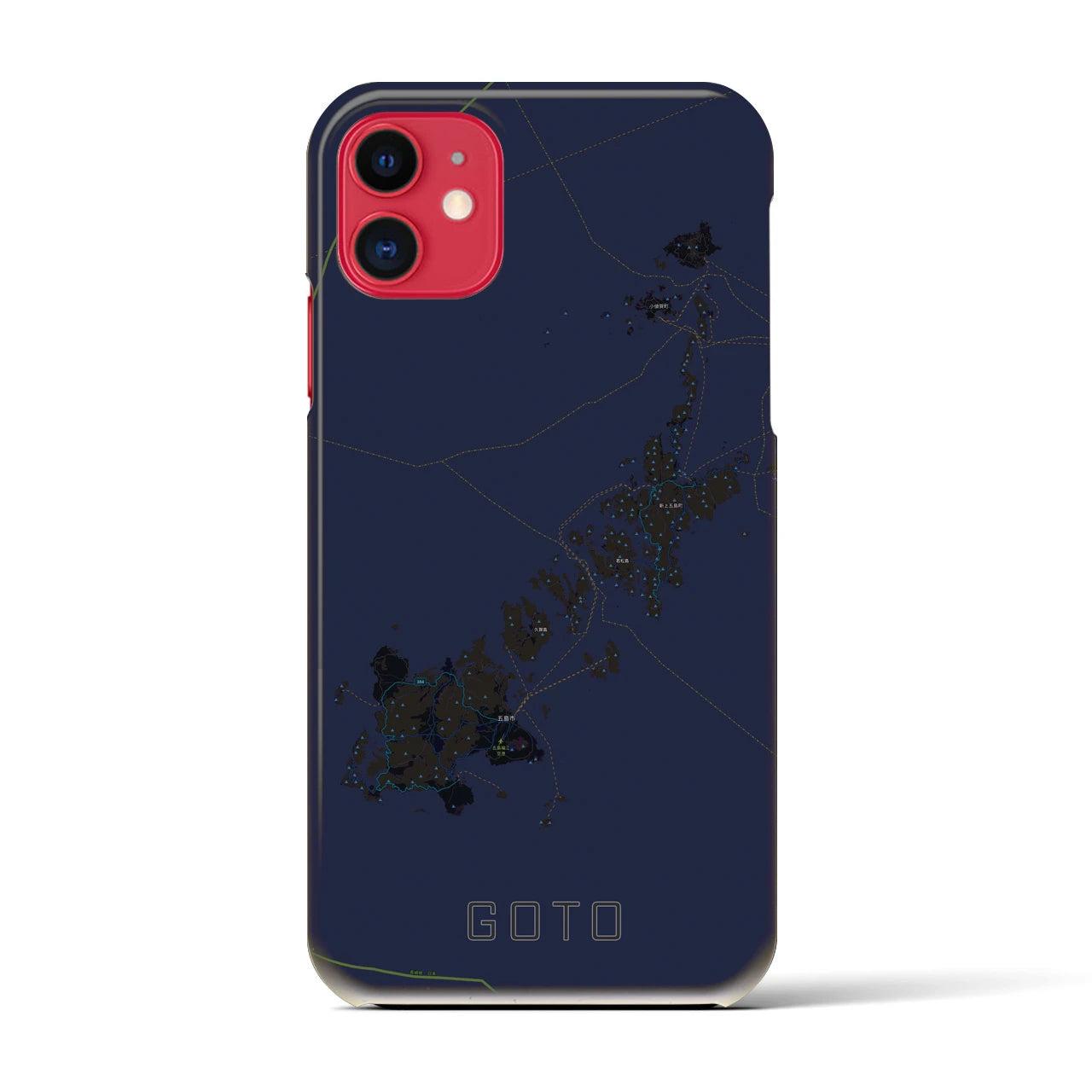 【五島(長崎県)】地図柄iPhoneケース(バックカバータイプ)