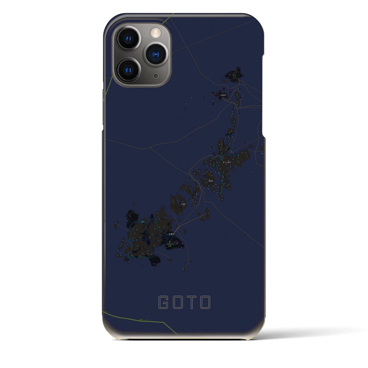 【五島(長崎県)】地図柄iPhoneケース(バックカバータイプ)