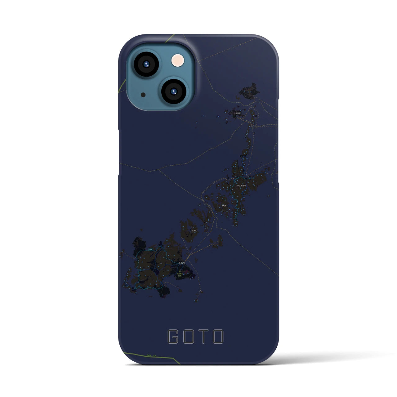 【五島(長崎県)】地図柄iPhoneケース(バックカバータイプ)