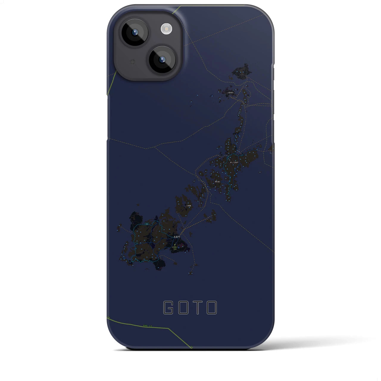 【五島(長崎県)】地図柄iPhoneケース(バックカバータイプ)