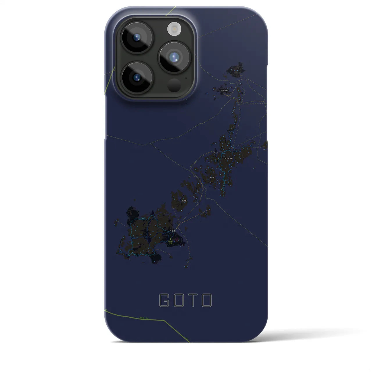 【五島(長崎県)】地図柄iPhoneケース(バックカバータイプ)