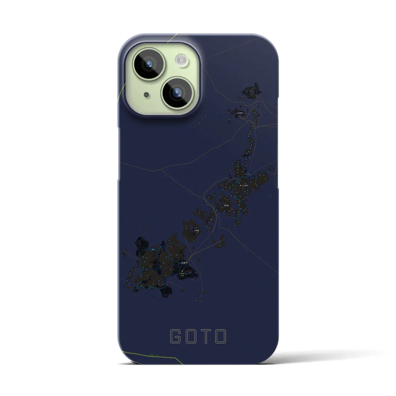 【五島(長崎県)】地図柄iPhoneケース(バックカバータイプ)