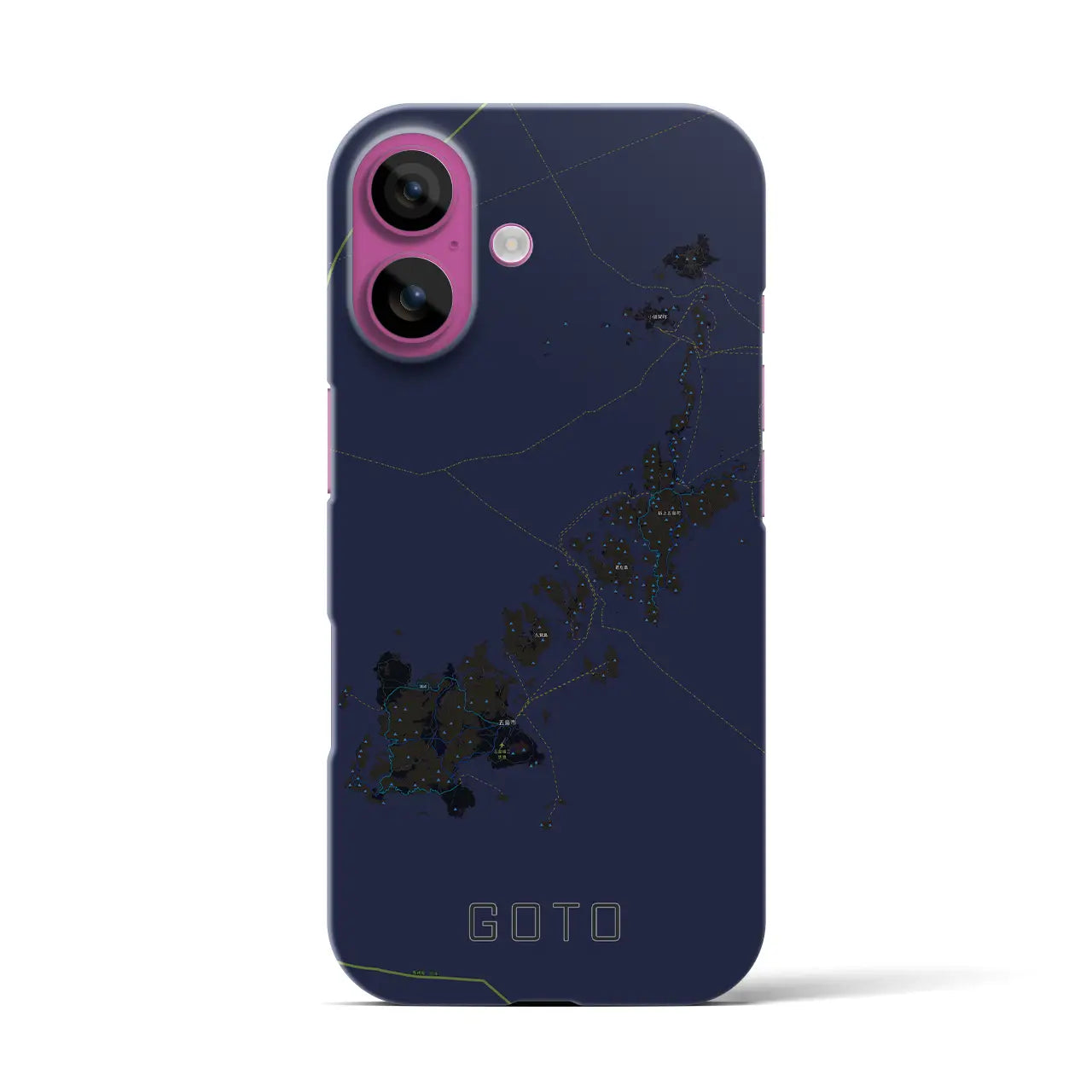 【五島(長崎県)】地図柄iPhoneケース(バックカバータイプ)