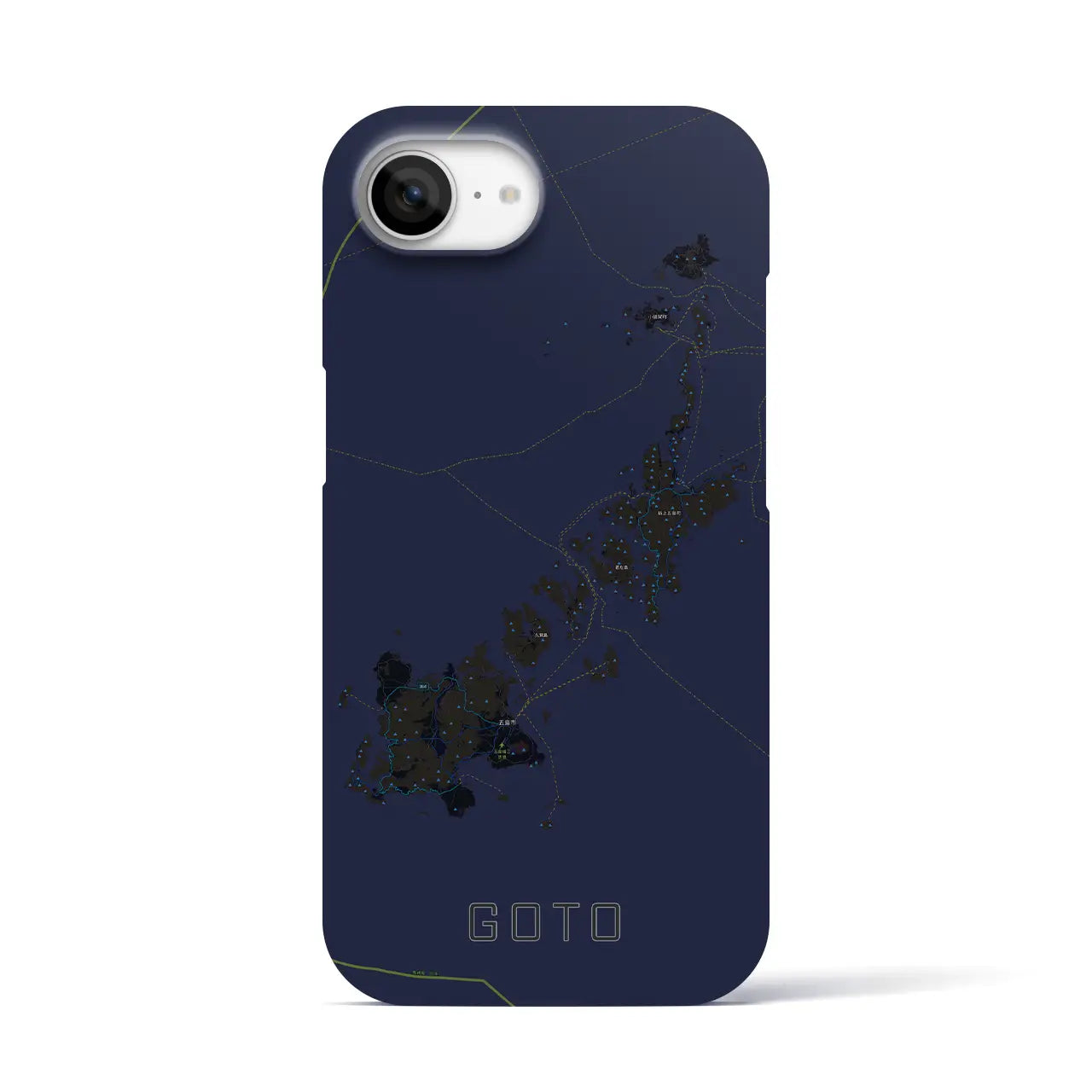 【五島(長崎県)】地図柄iPhoneケース(バックカバータイプ)