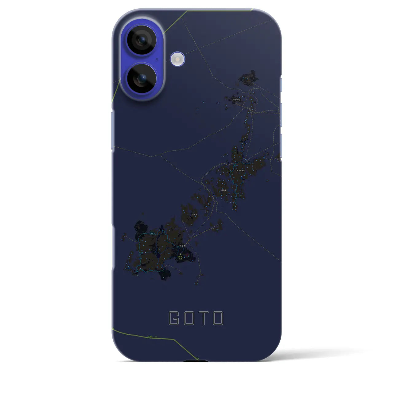 【五島(長崎県)】地図柄iPhoneケース(バックカバータイプ)