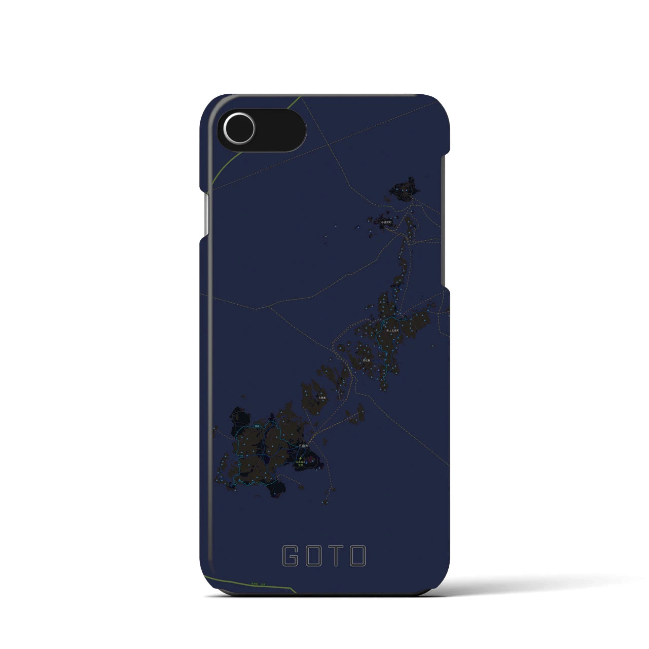 【五島(長崎県)】地図柄iPhoneケース(バックカバータイプ)