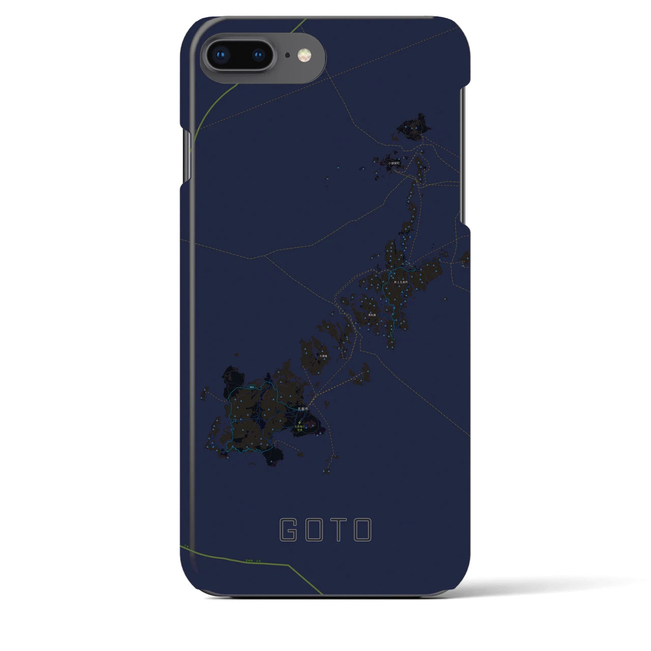 【五島(長崎県)】地図柄iPhoneケース(バックカバータイプ)
