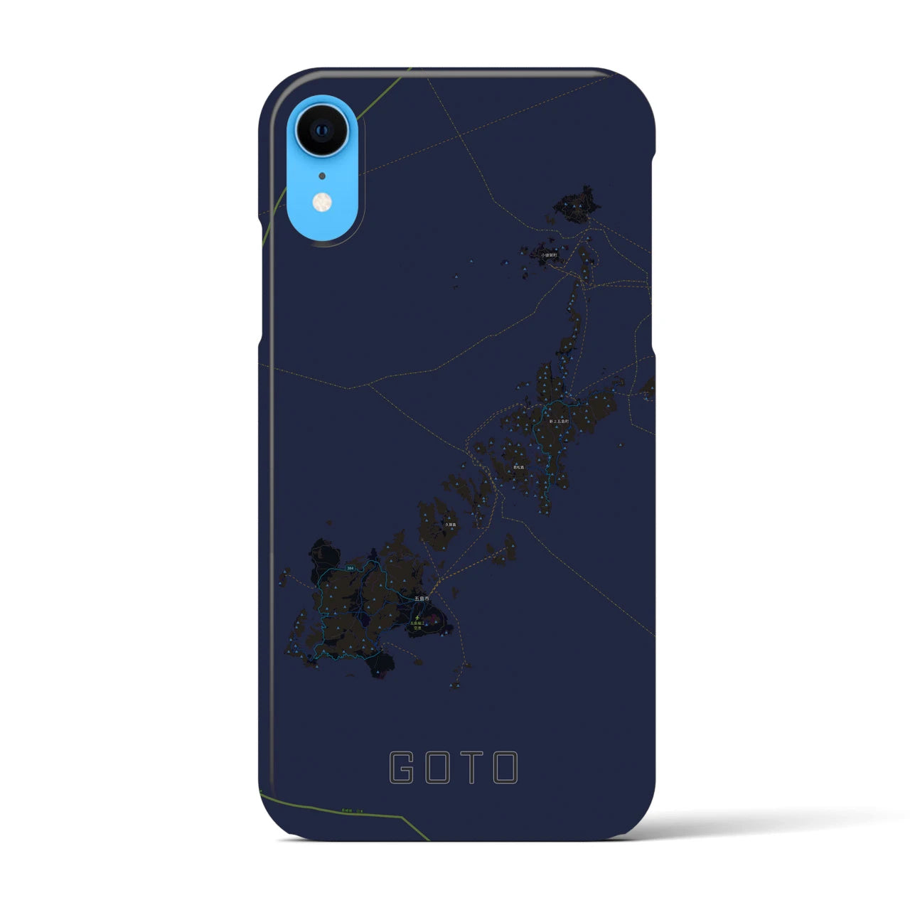 【五島(長崎県)】地図柄iPhoneケース(バックカバータイプ)