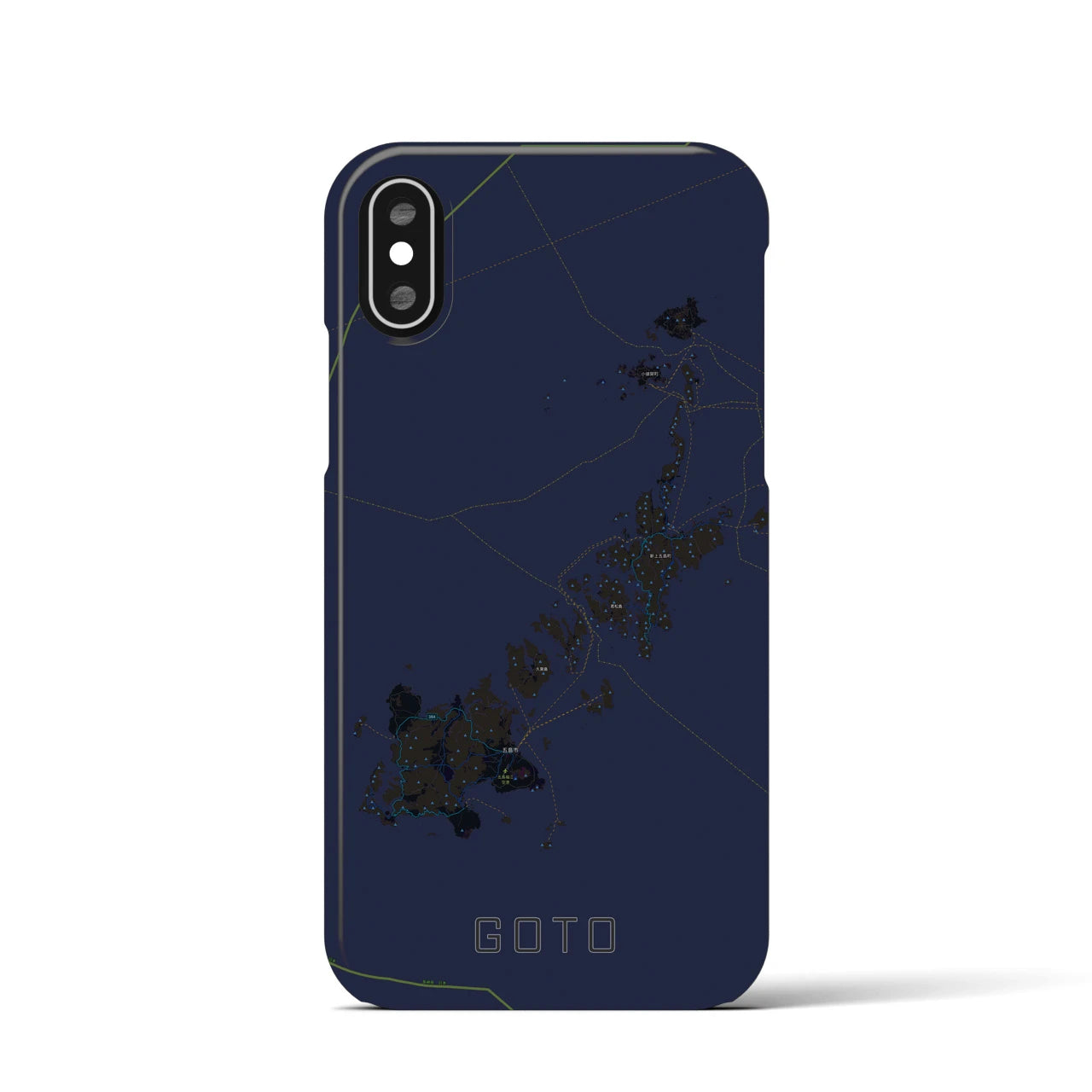 【五島(長崎県)】地図柄iPhoneケース(バックカバータイプ)