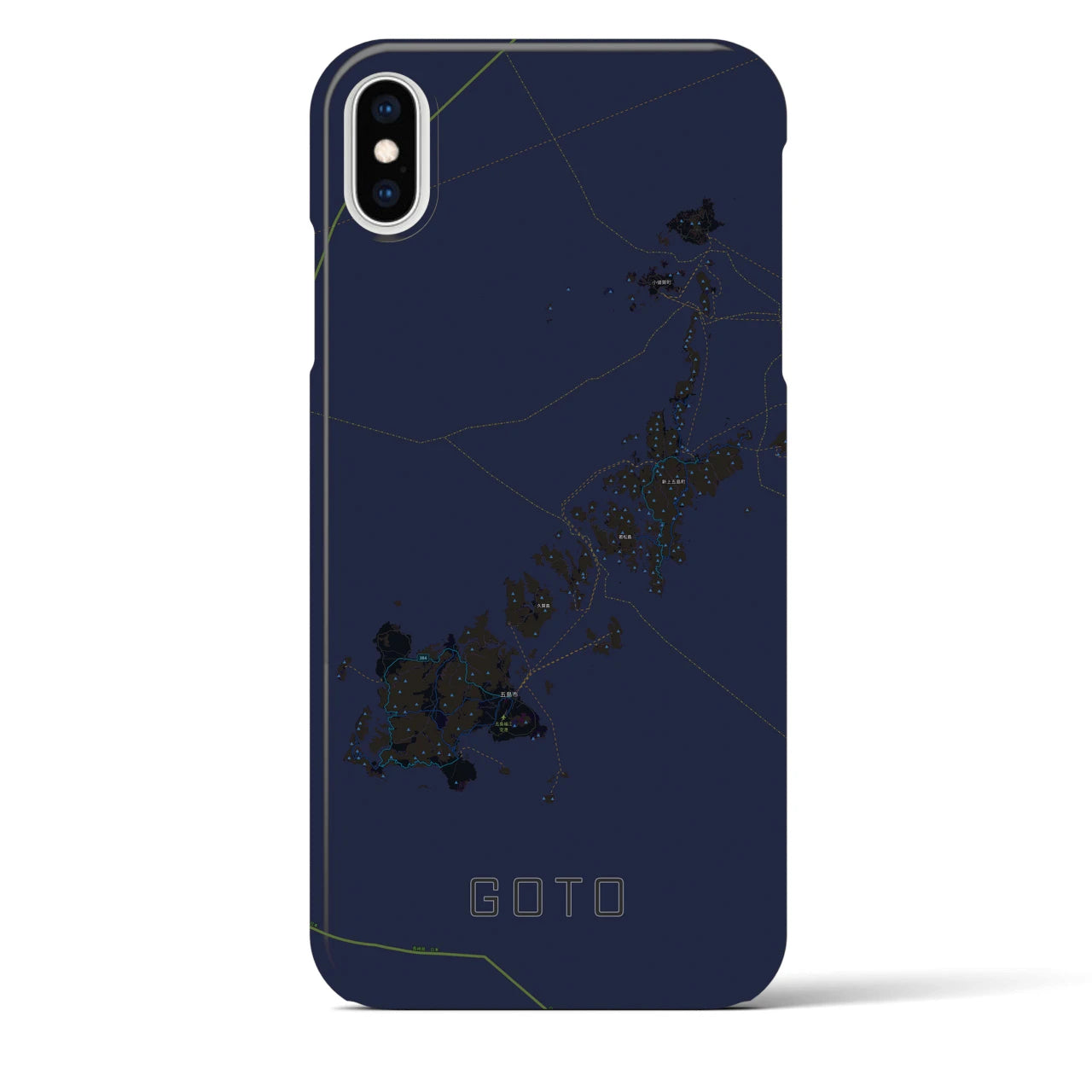 【五島(長崎県)】地図柄iPhoneケース(バックカバータイプ)