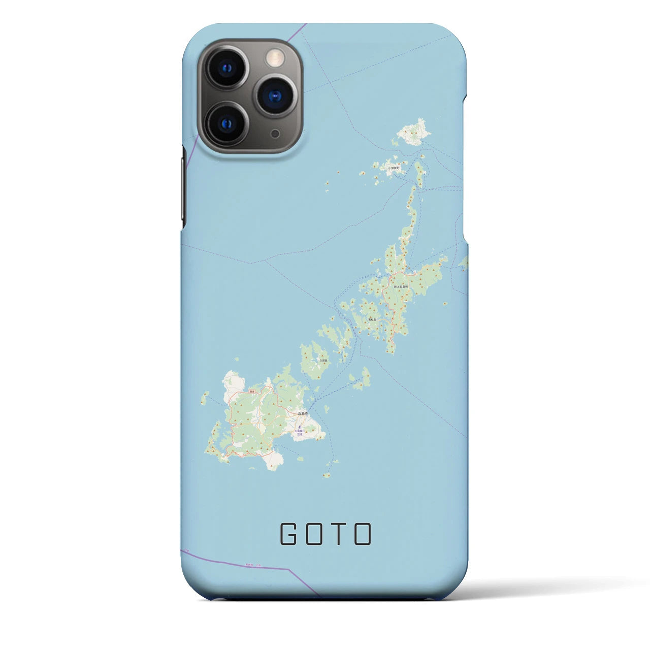 【五島(長崎県)】地図柄iPhoneケース(バックカバータイプ)