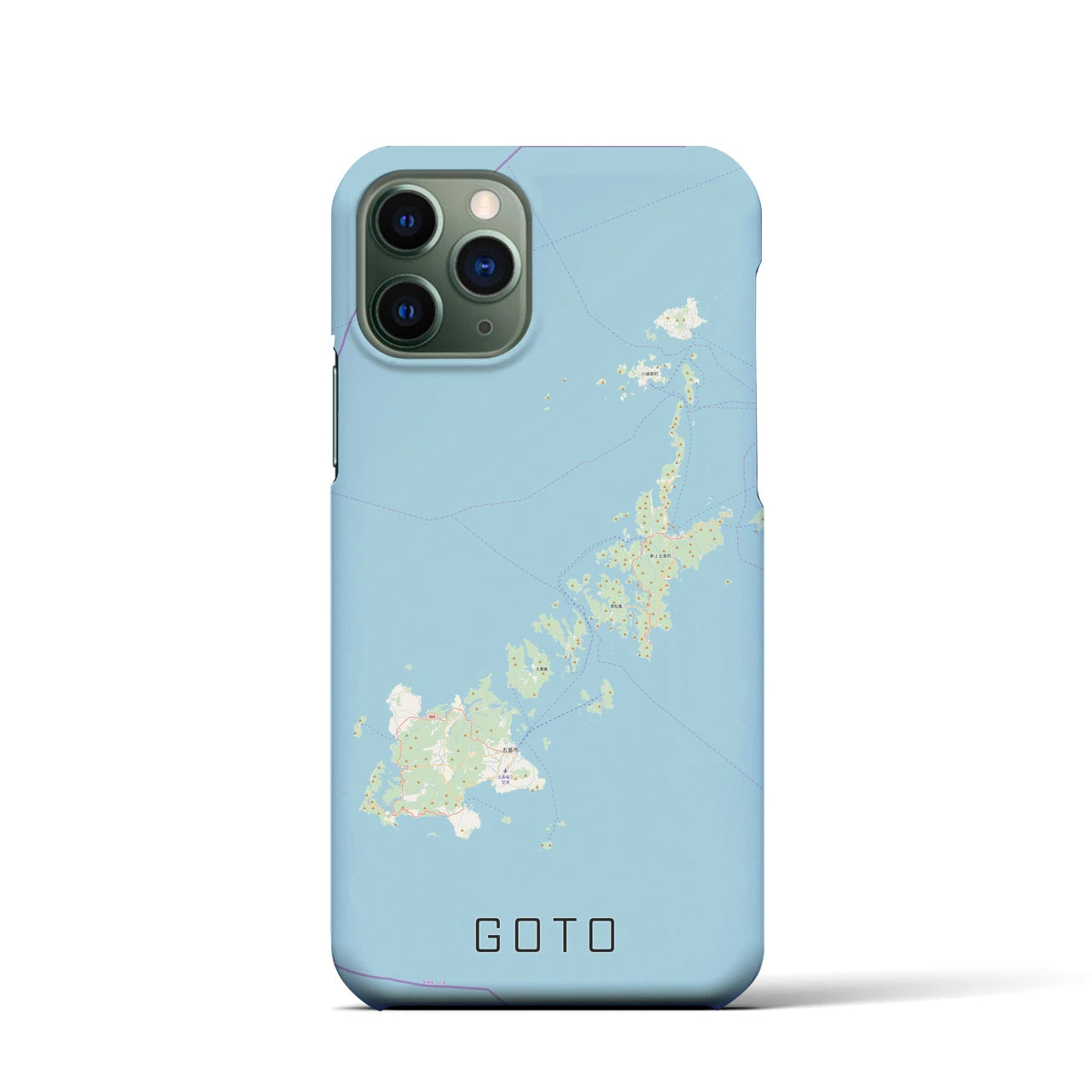 【五島(長崎県)】地図柄iPhoneケース(バックカバータイプ)