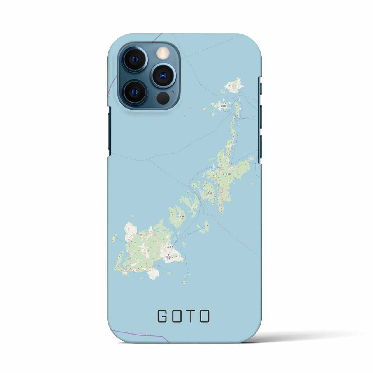 【五島(長崎県)】地図柄iPhoneケース(バックカバータイプ)