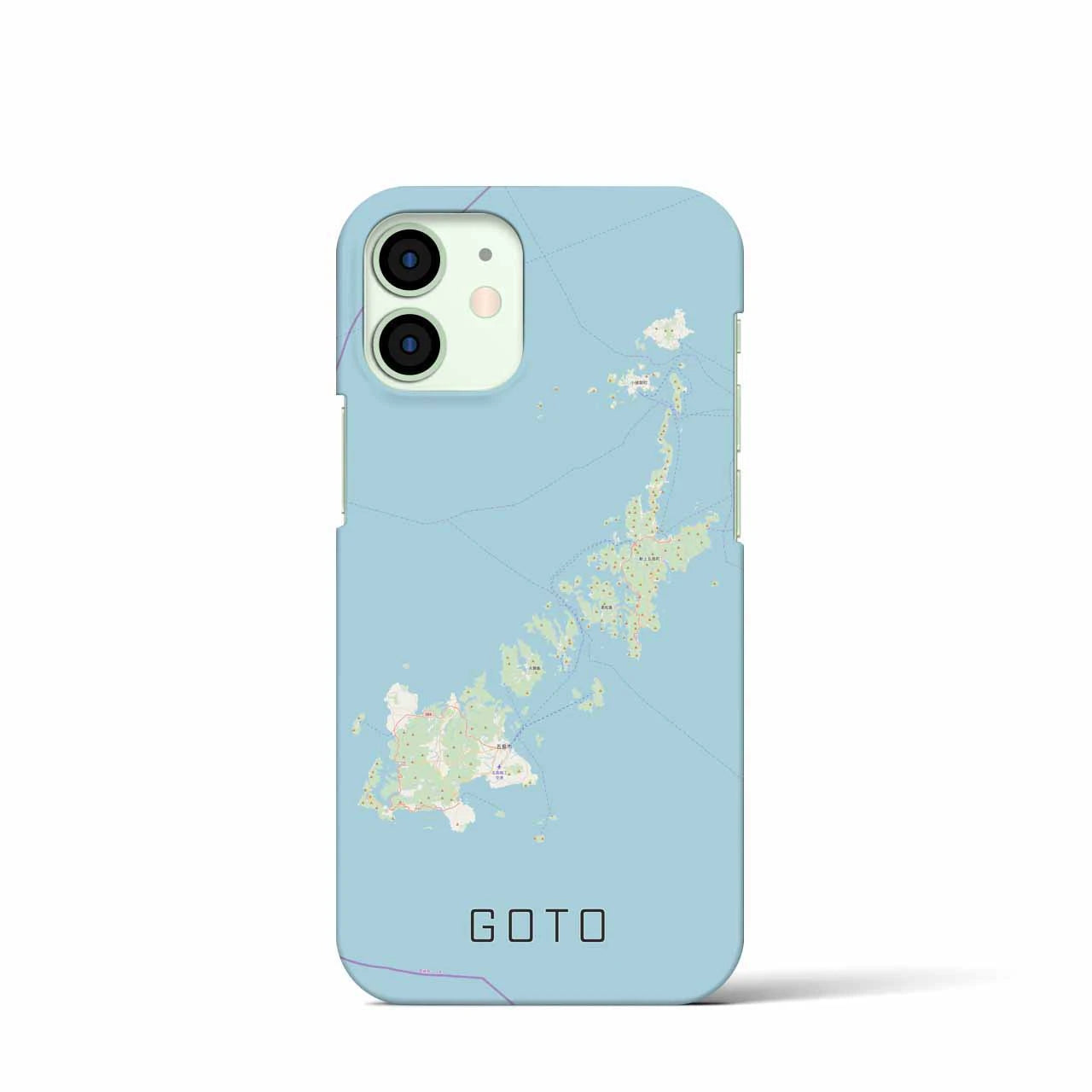【五島(長崎県)】地図柄iPhoneケース(バックカバータイプ)