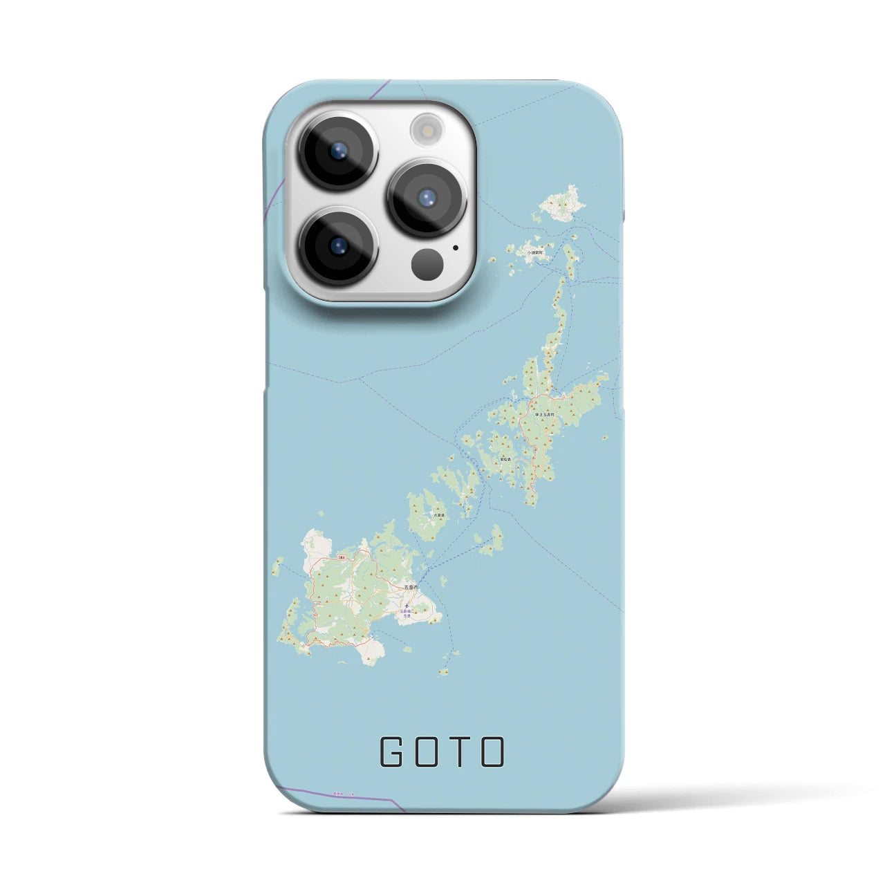 【五島(長崎県)】地図柄iPhoneケース(バックカバータイプ)