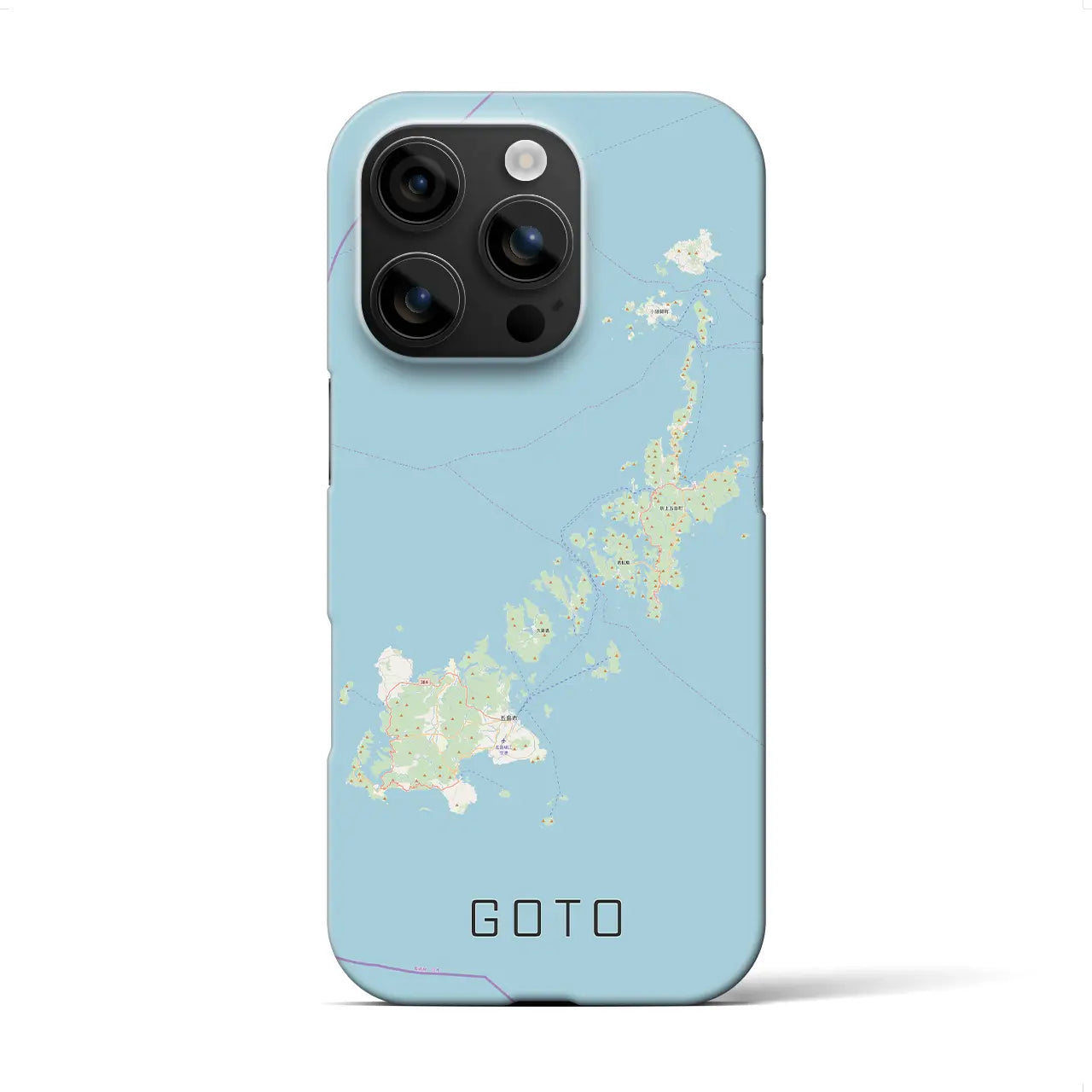 【五島(長崎県)】地図柄iPhoneケース(バックカバータイプ)