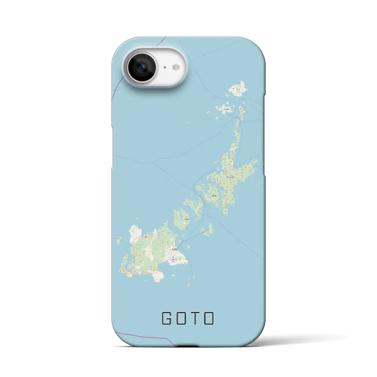 【五島(長崎県)】地図柄iPhoneケース(バックカバータイプ)