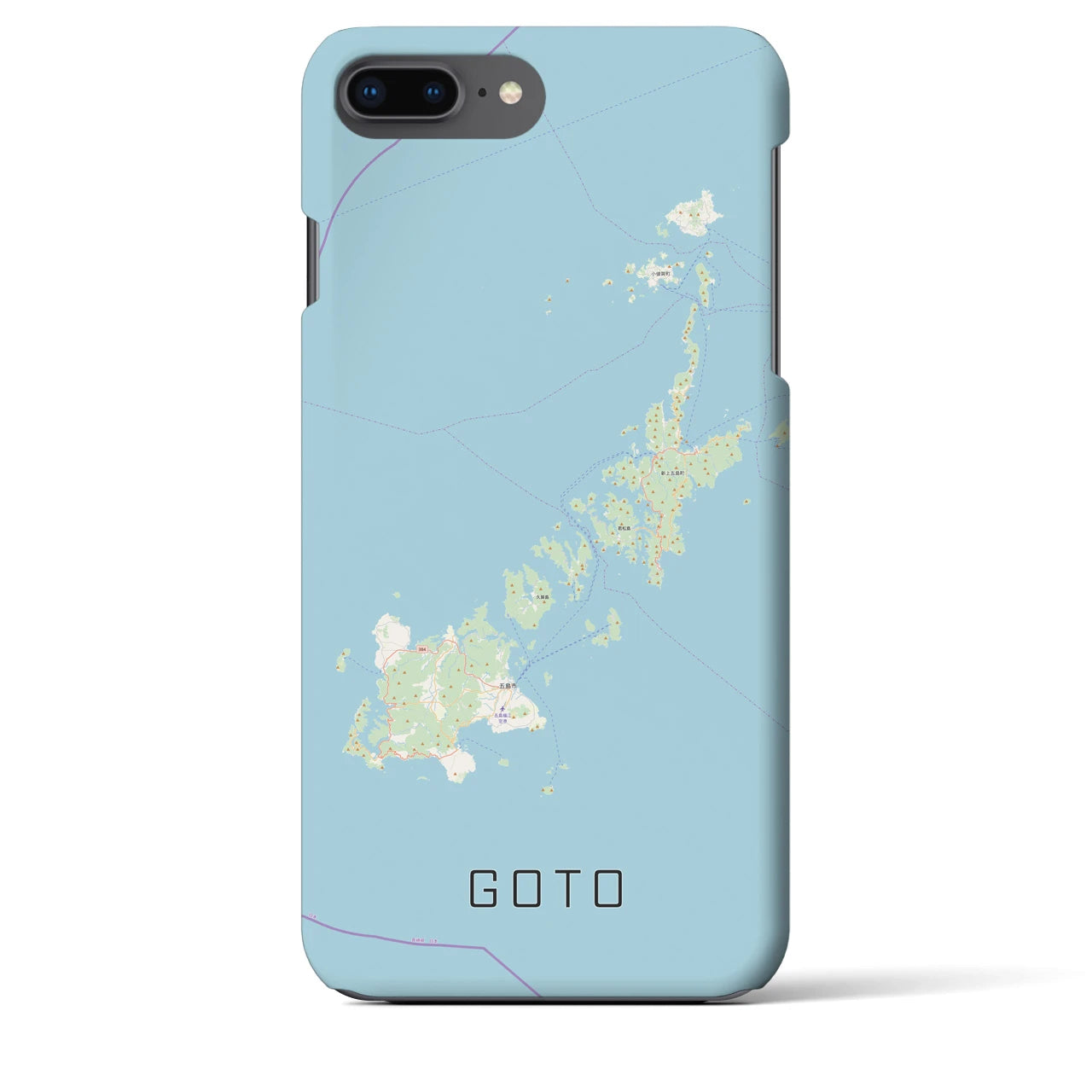 【五島(長崎県)】地図柄iPhoneケース(バックカバータイプ)