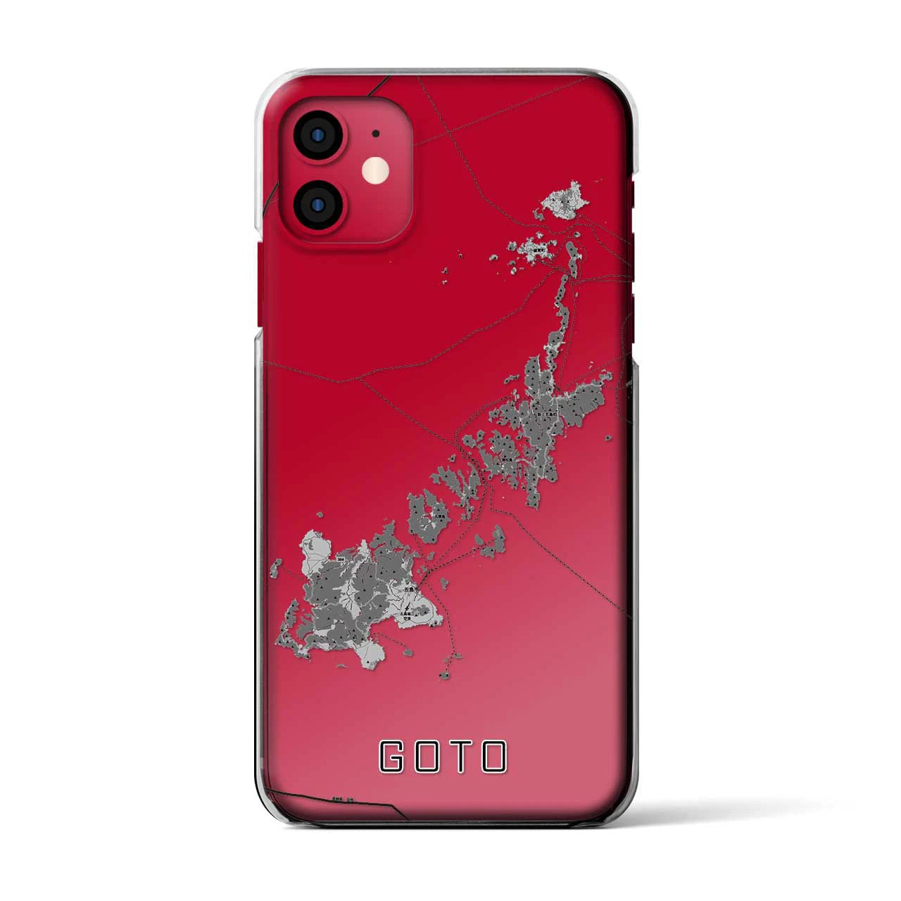 【五島(長崎県)】地図柄iPhoneケース(クリアタイプ)