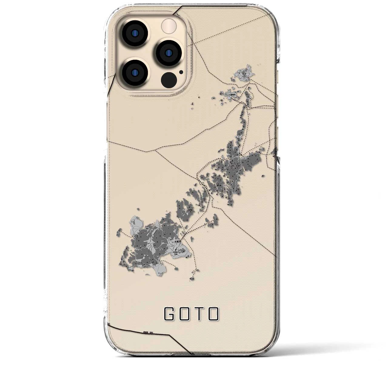 【五島(長崎県)】地図柄iPhoneケース(クリアタイプ)