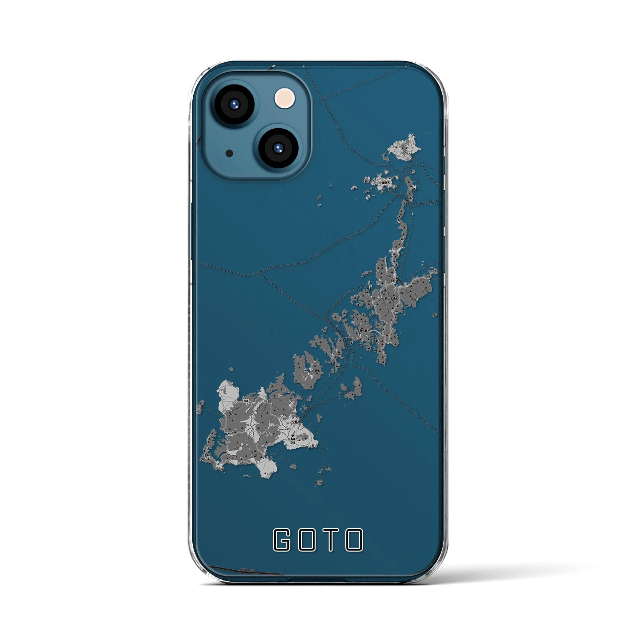 【五島(長崎県)】地図柄iPhoneケース(クリアタイプ)