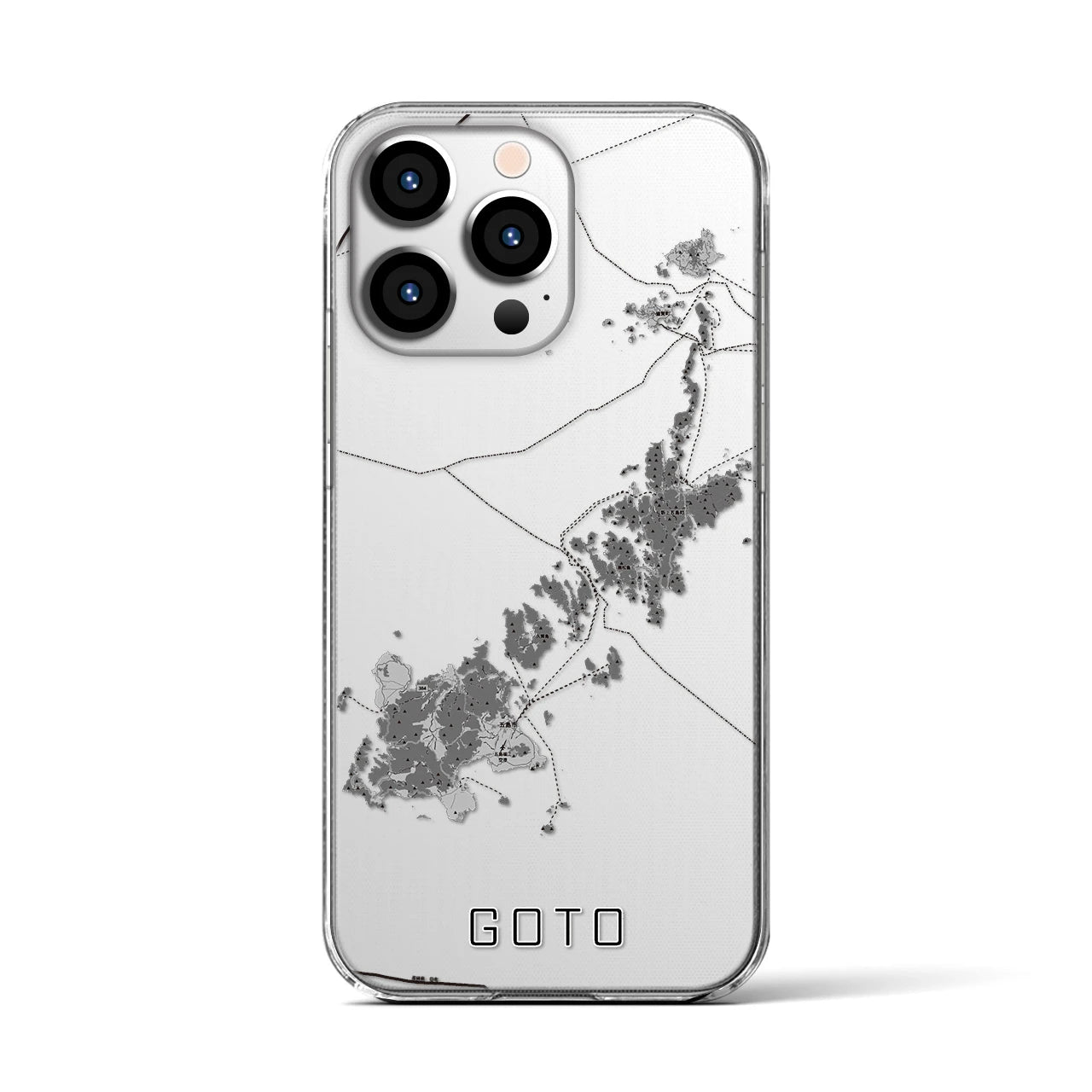 【五島(長崎県)】地図柄iPhoneケース(クリアタイプ)