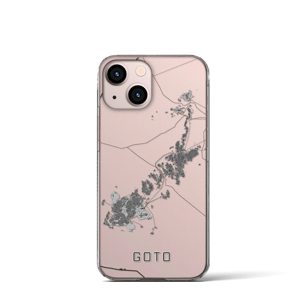 【五島(長崎県)】地図柄iPhoneケース(クリアタイプ)