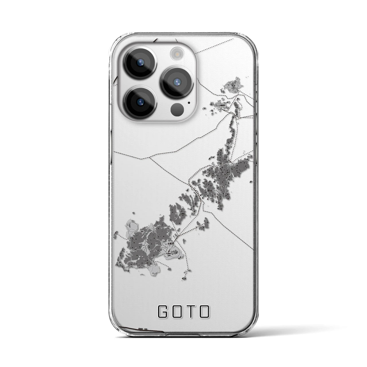 【五島(長崎県)】地図柄iPhoneケース(クリアタイプ)