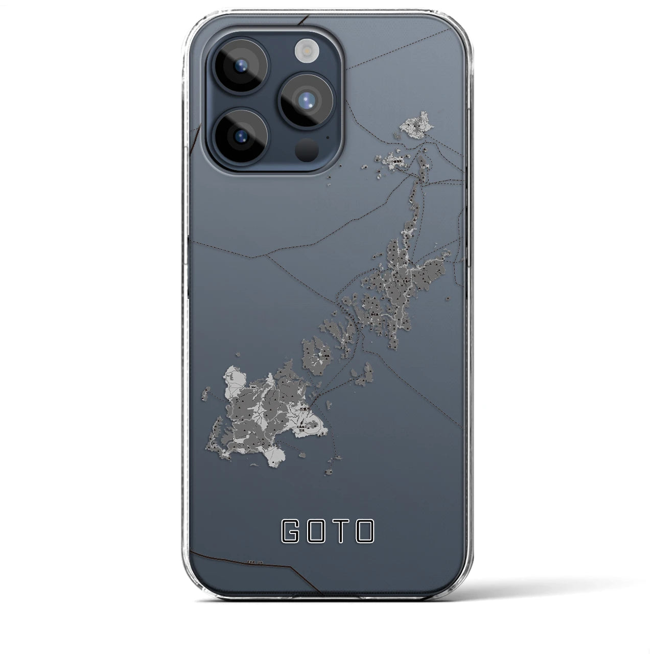 【五島(長崎県)】地図柄iPhoneケース(クリアタイプ)