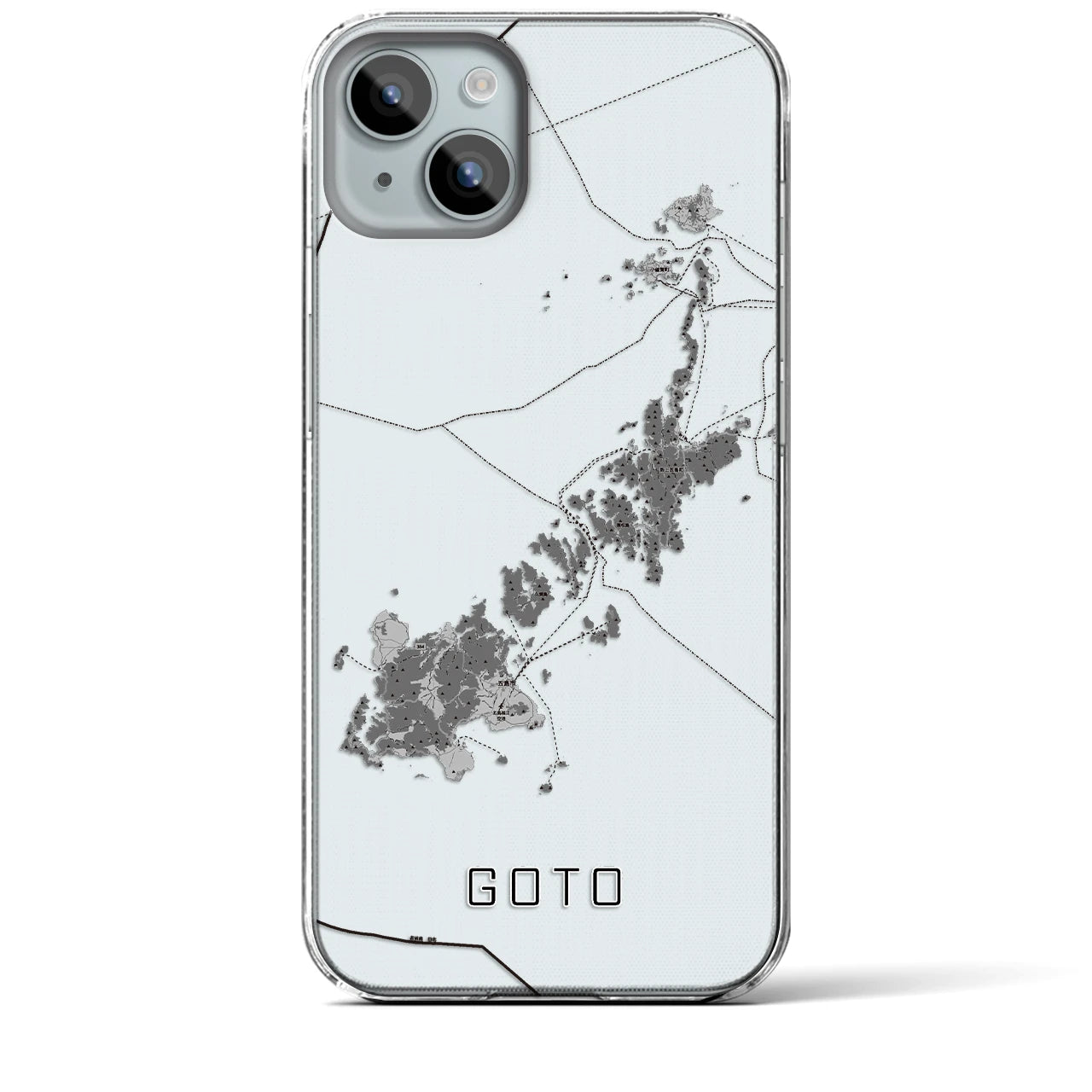 【五島(長崎県)】地図柄iPhoneケース(クリアタイプ)