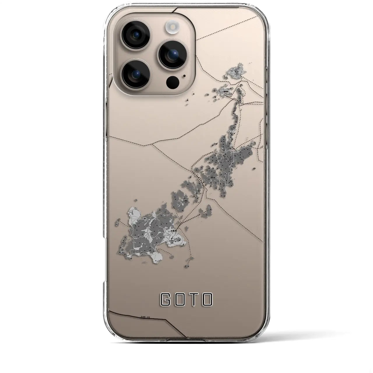 【五島(長崎県)】地図柄iPhoneケース(クリアタイプ)