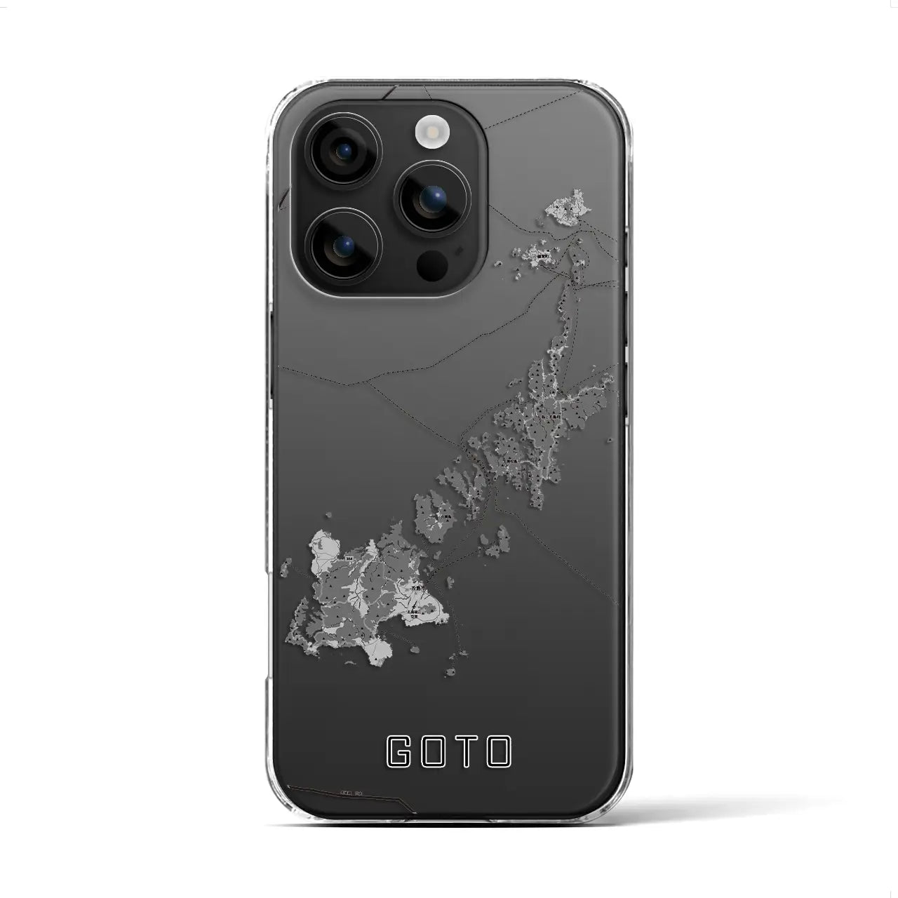 【五島(長崎県)】地図柄iPhoneケース(クリアタイプ)