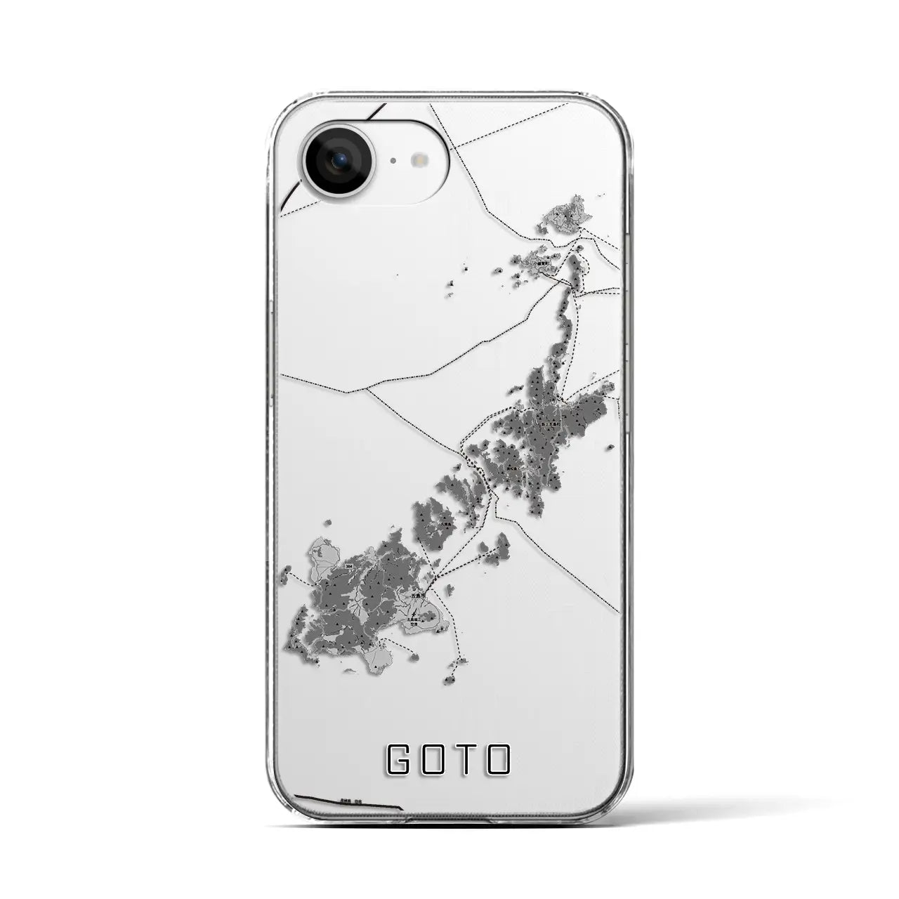 【五島(長崎県)】地図柄iPhoneケース(クリアタイプ)