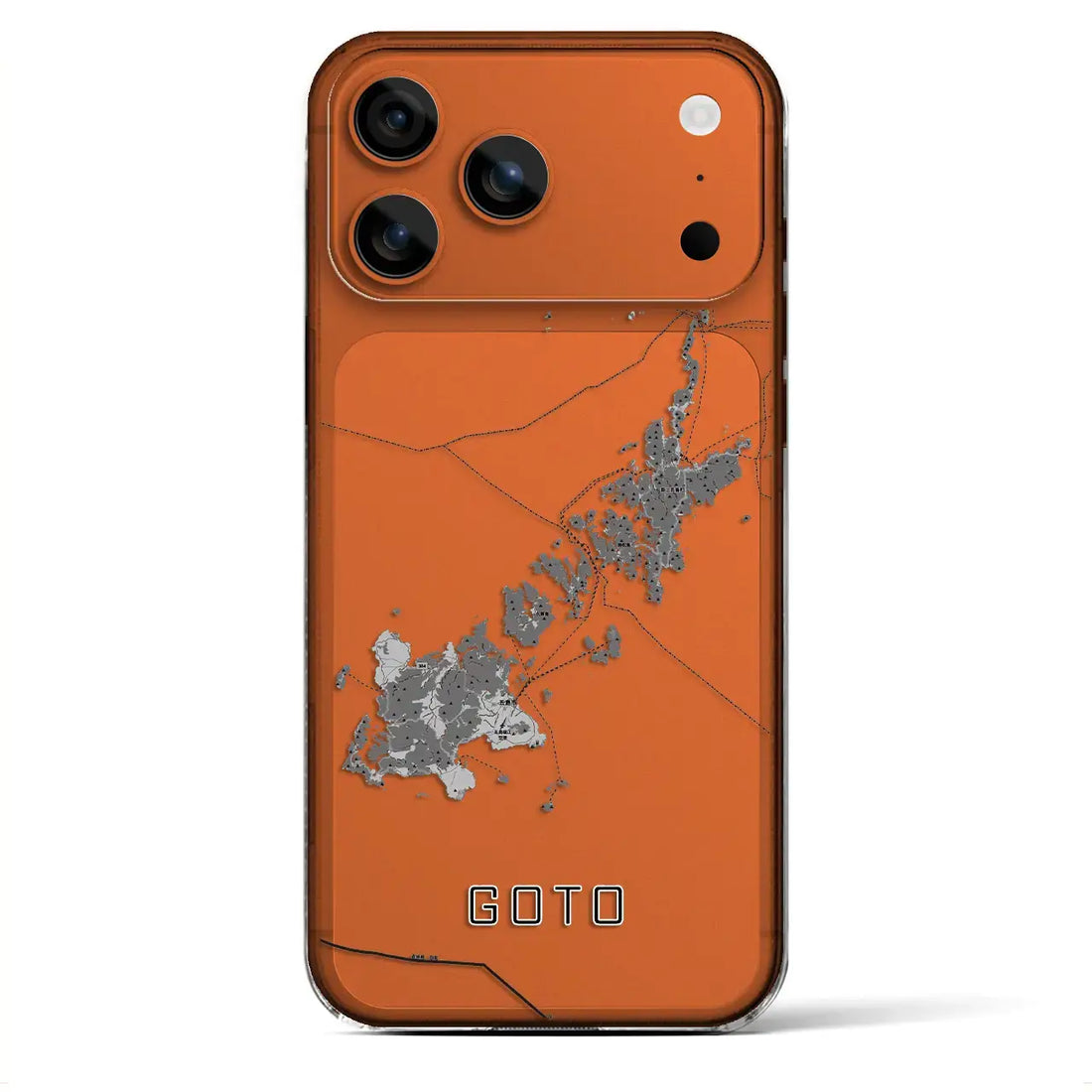 【五島(長崎県)】地図柄iPhoneケース(クリアタイプ)