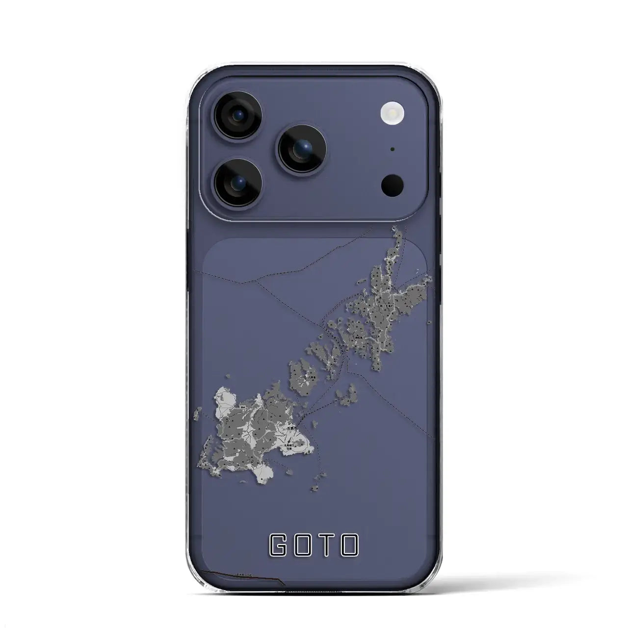 【五島(長崎県)】地図柄iPhoneケース(クリアタイプ)