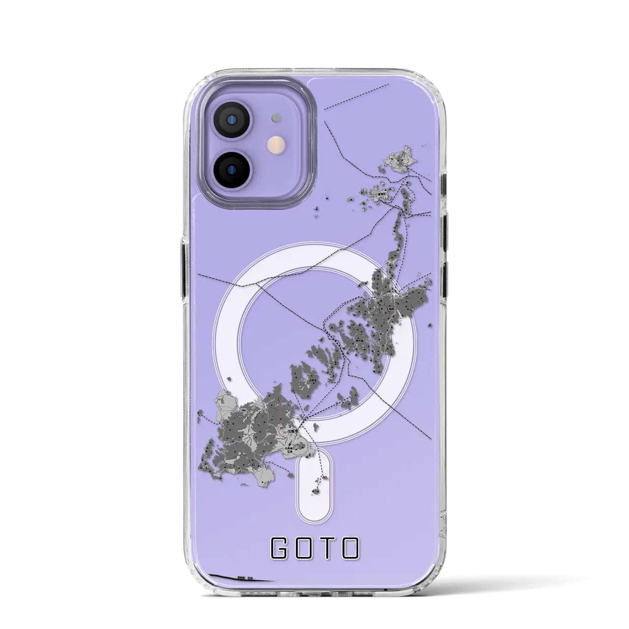 【五島(長崎県)】地図柄iPhoneケース(MagSafeタイプ)