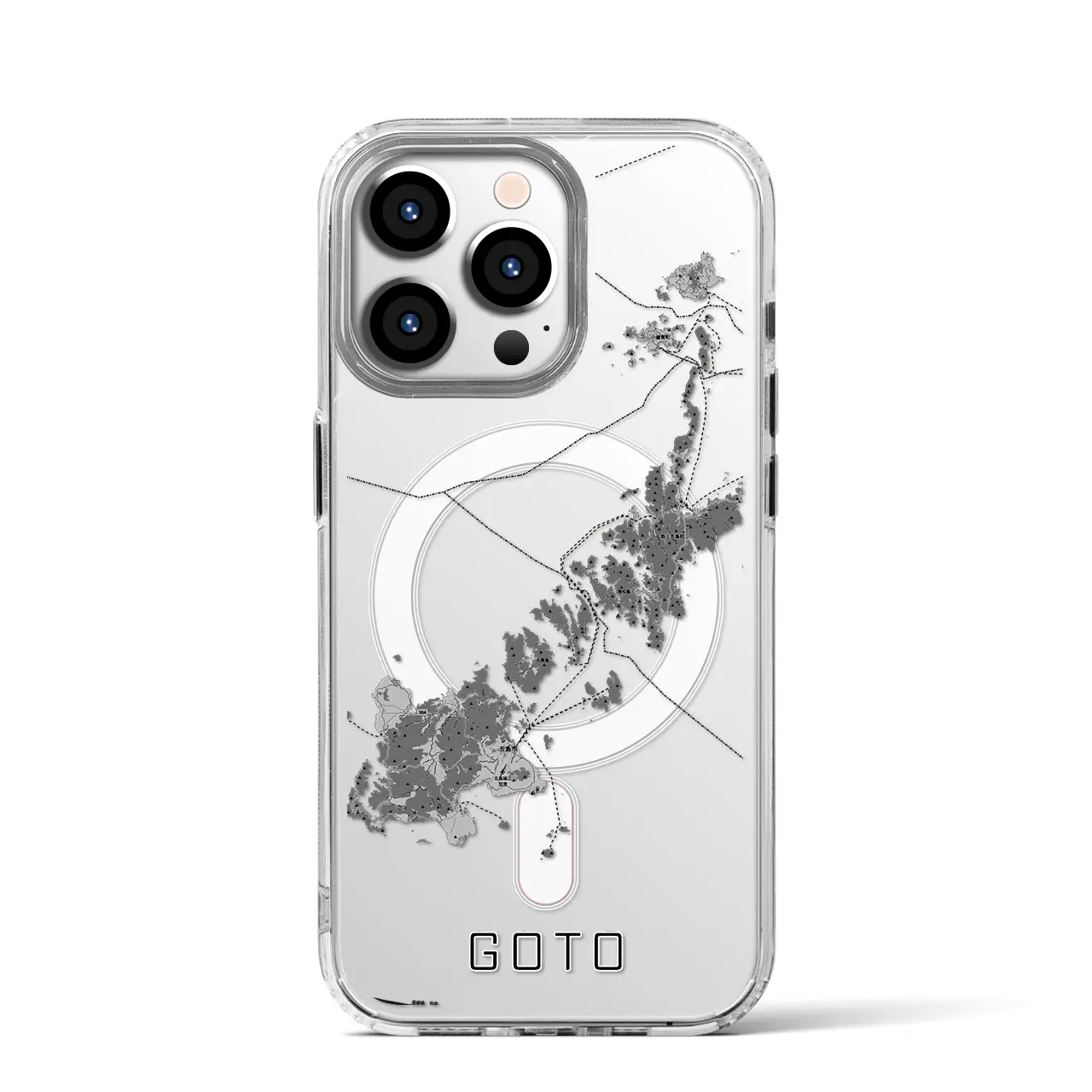 【五島(長崎県)】地図柄iPhoneケース(MagSafeタイプ)