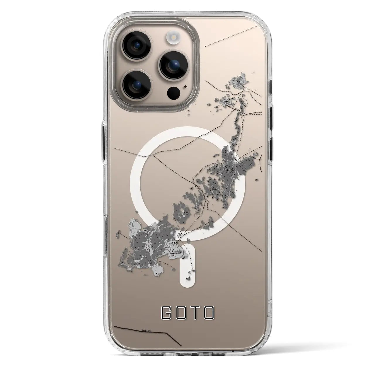 【五島(長崎県)】地図柄iPhoneケース(MagSafeタイプ)