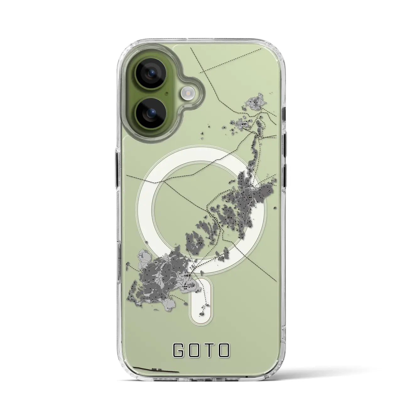 【五島(長崎県)】地図柄iPhoneケース(MagSafeタイプ)