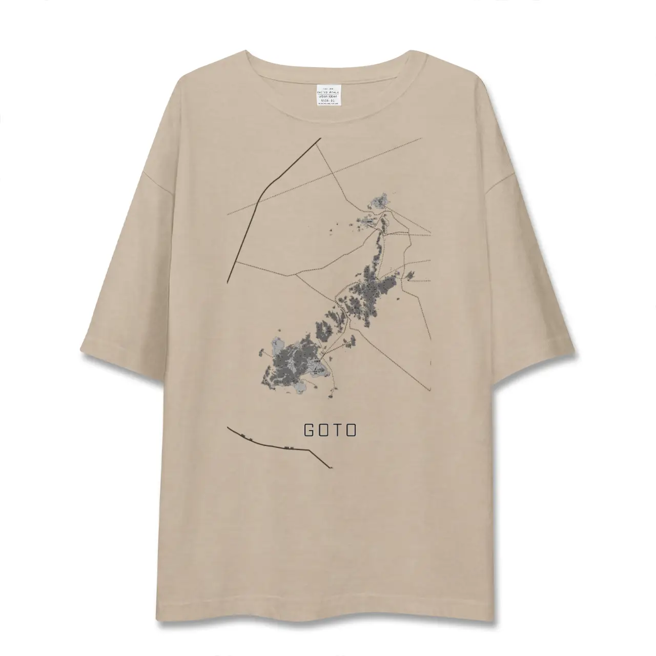 【五島(長崎県)】地図柄ビッグシルエットTシャツ