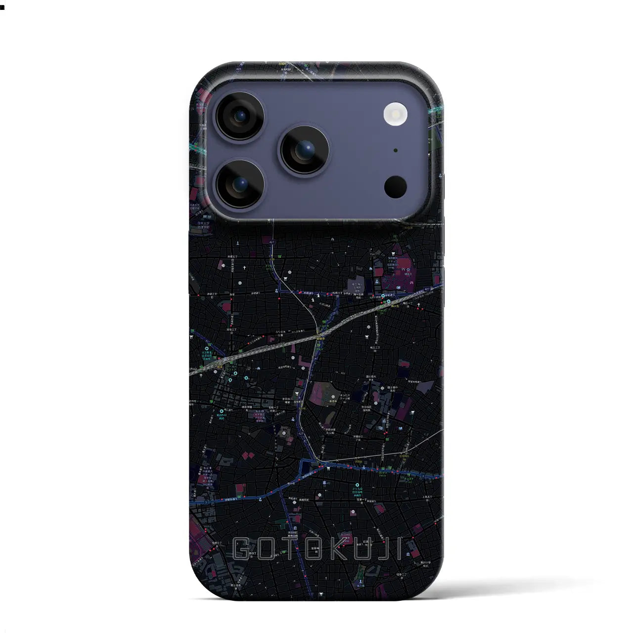 【豪徳寺(東京都)】地図柄iPhoneケース(バックカバータイプ)