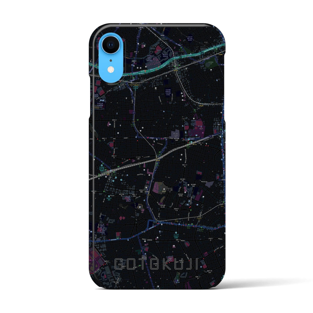 【豪徳寺(東京都)】地図柄iPhoneケース(バックカバータイプ)