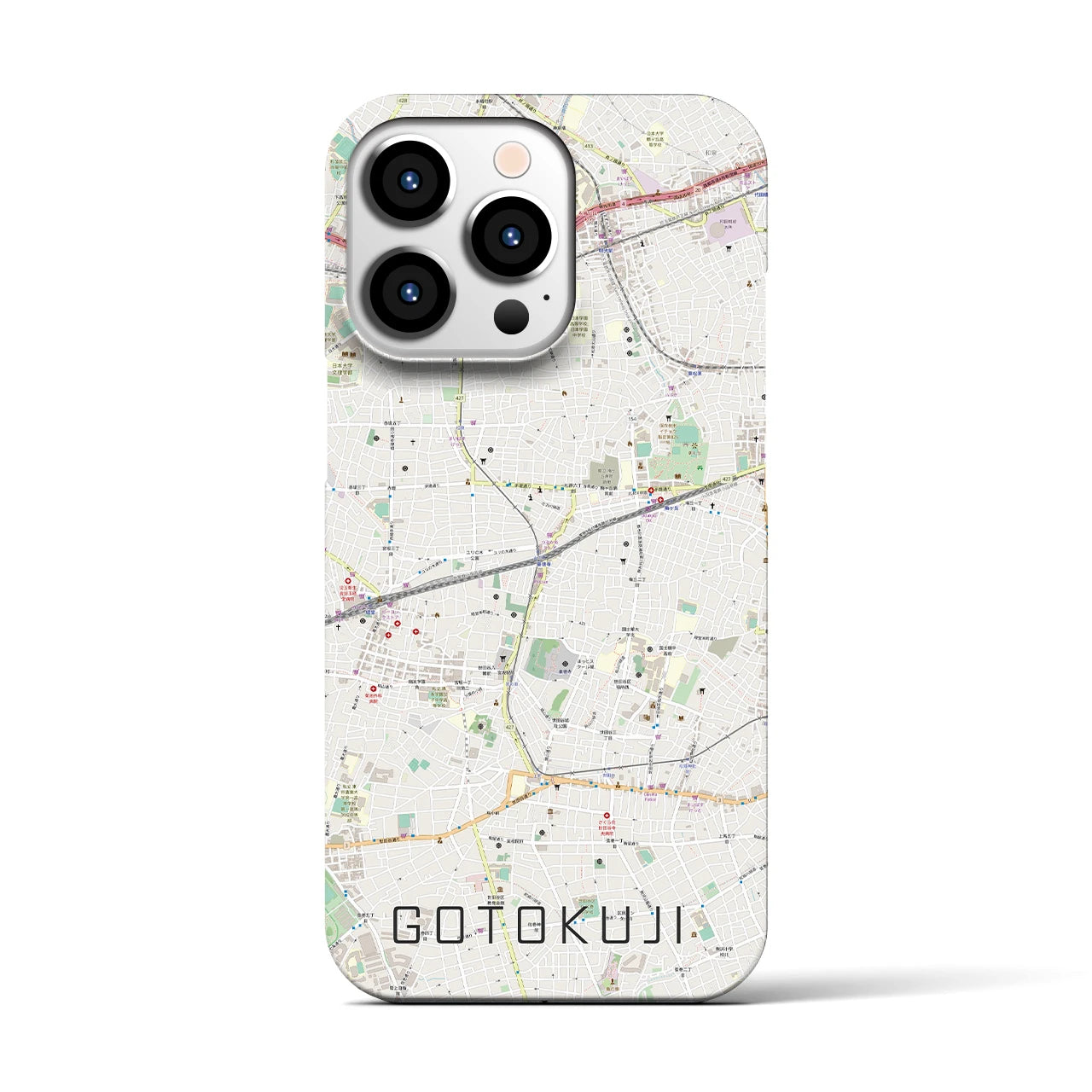 【豪徳寺(東京都)】地図柄iPhoneケース(バックカバータイプ)