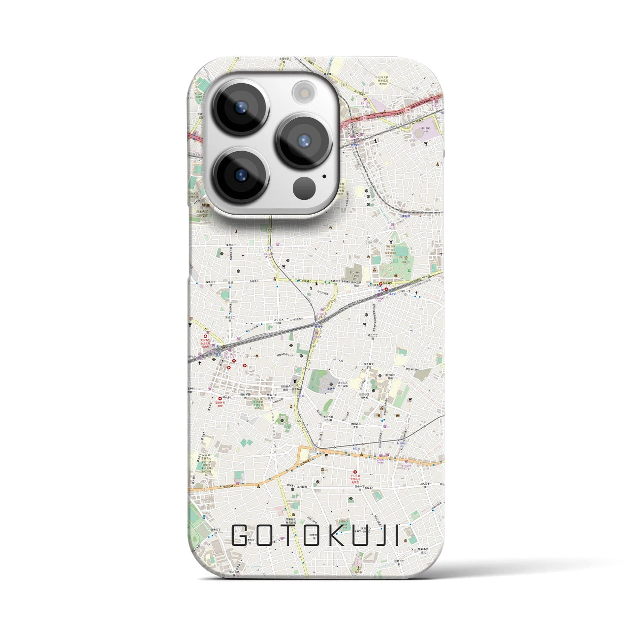 【豪徳寺(東京都)】地図柄iPhoneケース(バックカバータイプ)