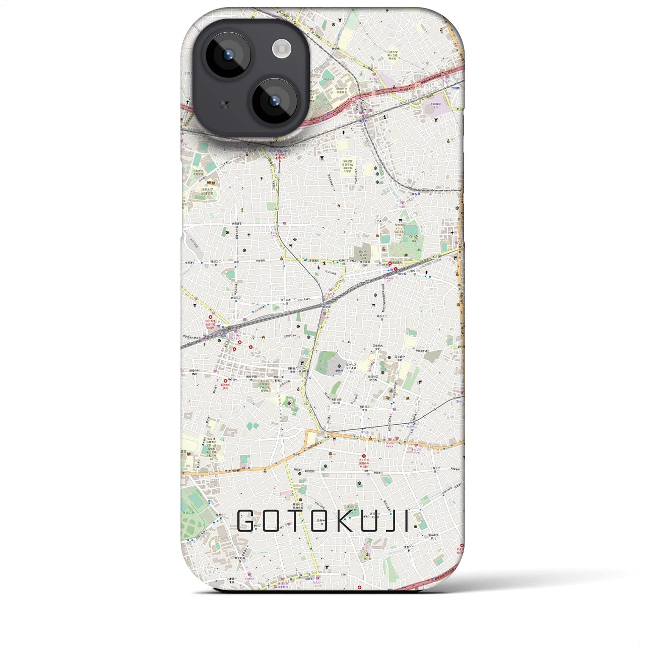 【豪徳寺(東京都)】地図柄iPhoneケース(バックカバータイプ)