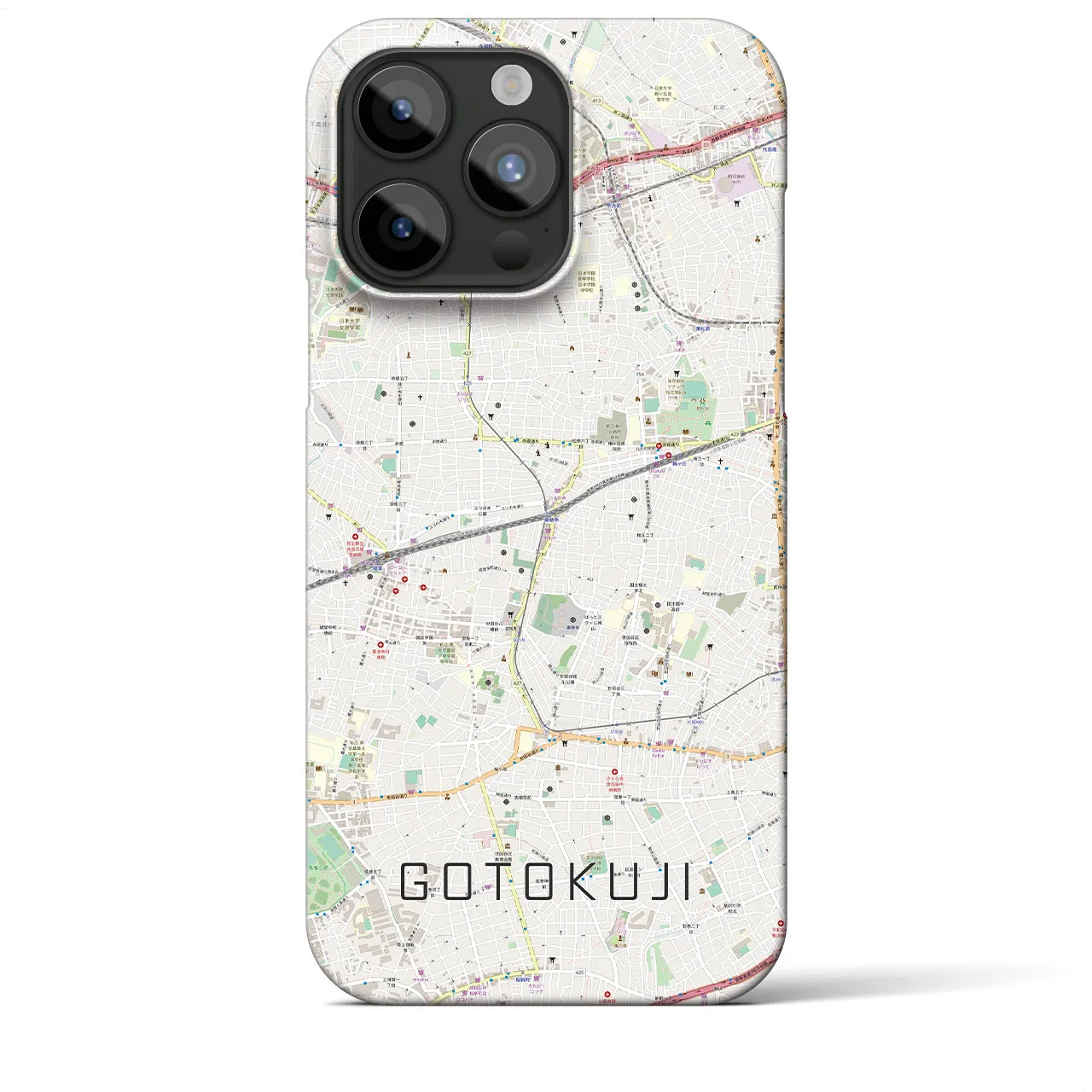 【豪徳寺(東京都)】地図柄iPhoneケース(バックカバータイプ)