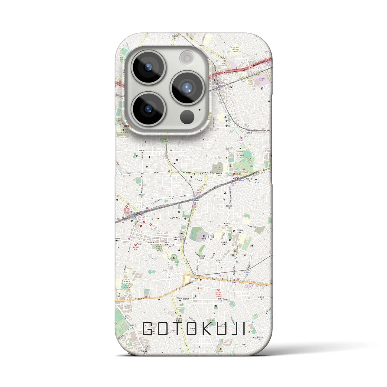 【豪徳寺(東京都)】地図柄iPhoneケース(バックカバータイプ)