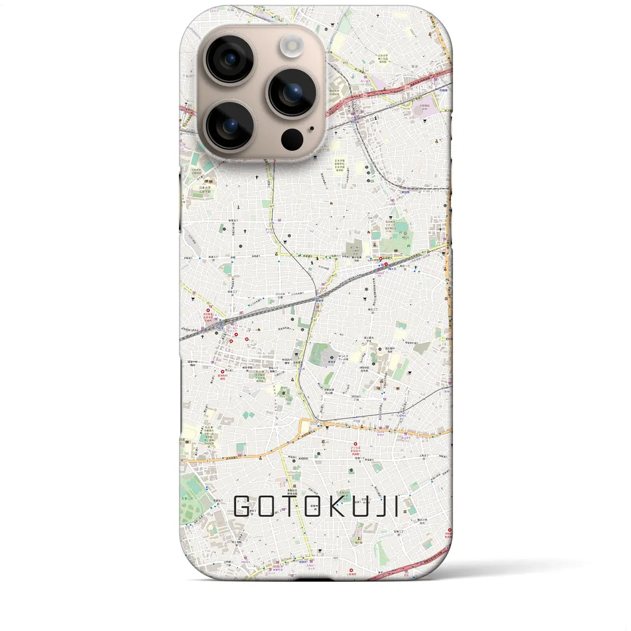 【豪徳寺(東京都)】地図柄iPhoneケース(バックカバータイプ)