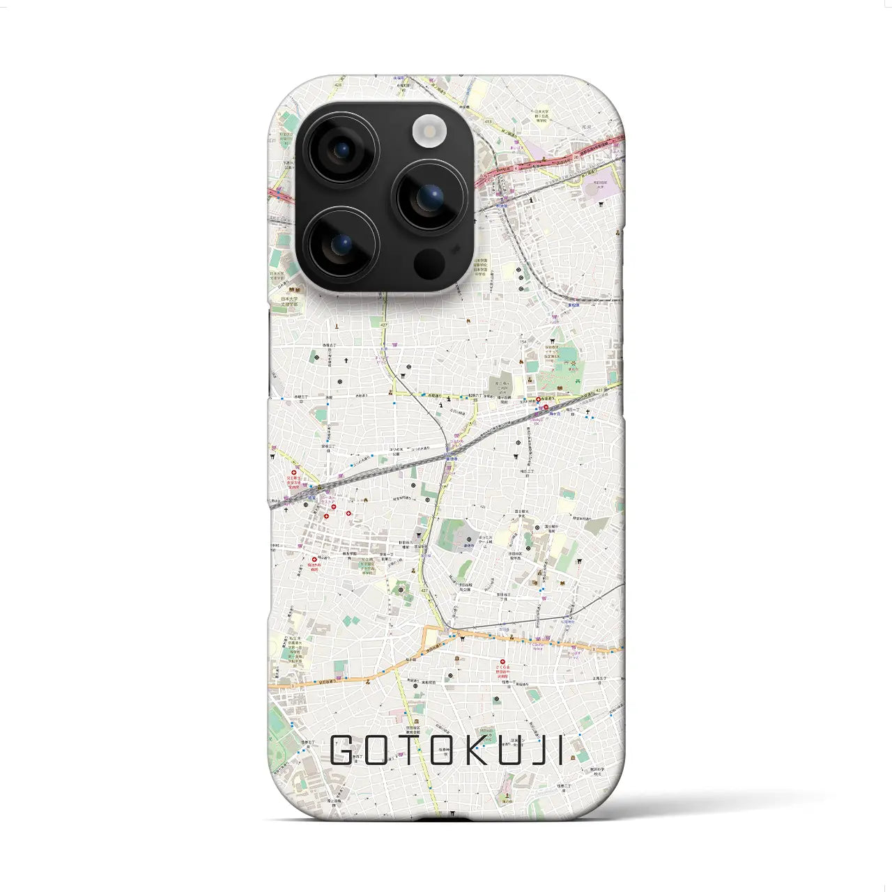 【豪徳寺(東京都)】地図柄iPhoneケース(バックカバータイプ)