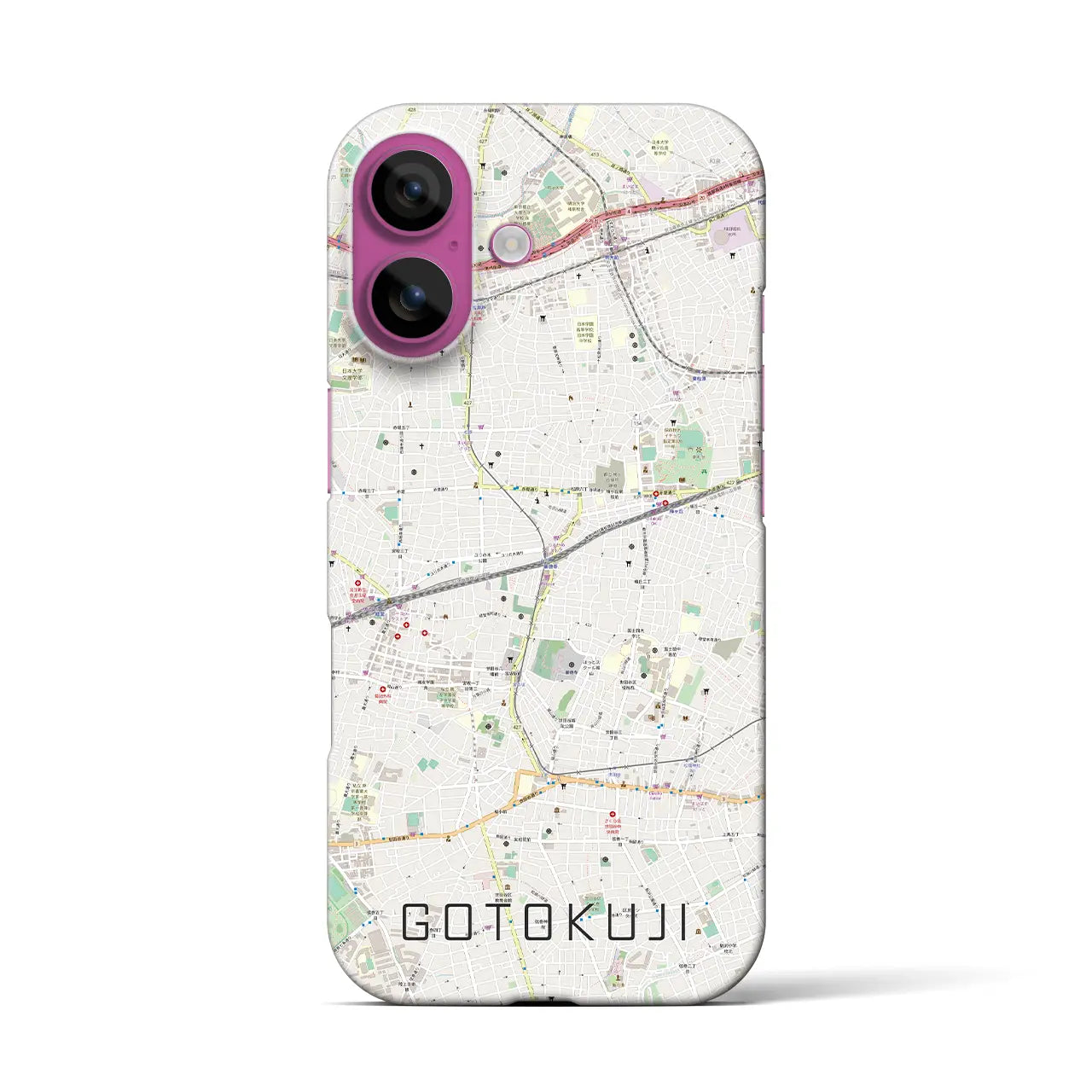 【豪徳寺(東京都)】地図柄iPhoneケース(バックカバータイプ)